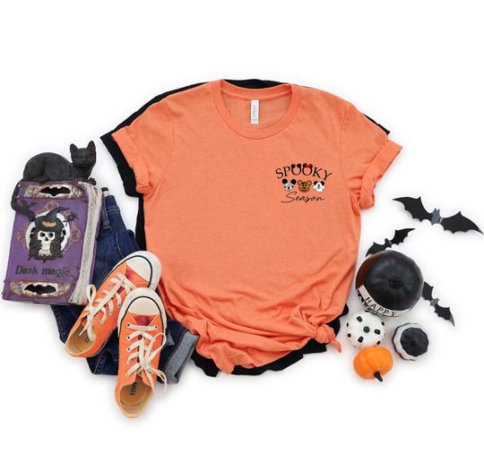 Disney Spooky Season T-shirt, Mickey Pumpkin Shirt, Halloween Gift T-shirt, Spooky Season Shirt, Disney Fall Shirt, Halloween Spooky T-shirt