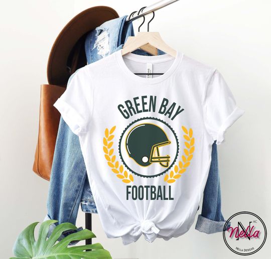 Green Bay Packers Football Shirt, Retro Green Bay Shirt
