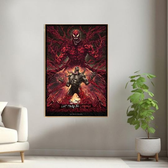 Venom Movie Poster, Canvas Print, Wall Art Canvas Painting Living Room Bedroom Docor,Fan Gift