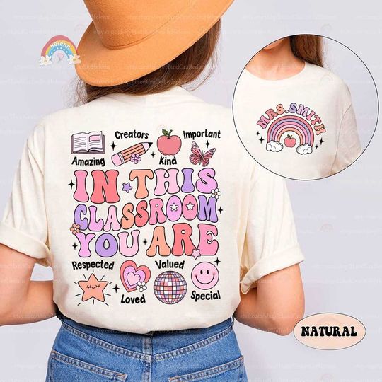 Teacher Shirt, In This Classroom You Are, Mental Health Shirt, School Psych School Counselor, Back To School, Teacher Appreciation Gift