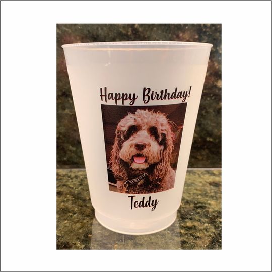 Personalized Frost Flex cups, Weddings, Party Favors, Stadium, Party, Custom, wedding crest