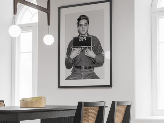 Elvis Presley Mugshot Poster, Black And White, Elvis Presley Print, Rock And Roll Poster