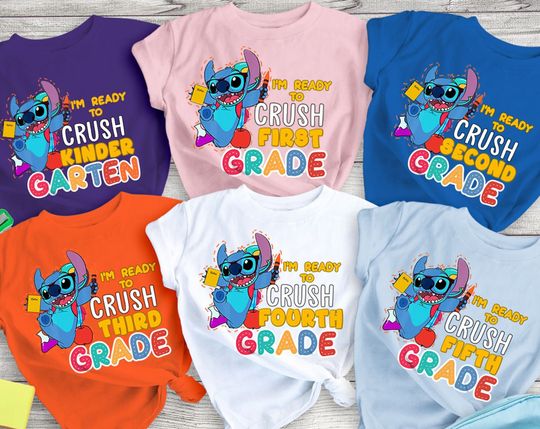 Stitch Disney First Day School Shirt, Disney Stitch Back to School Shirt