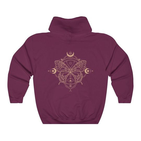 Mystical Butterfly Hoodie Dark Academia