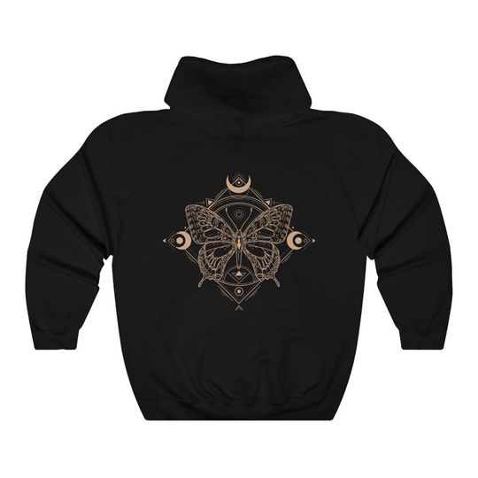 Mystical Butterfly Hoodie Dark Academia