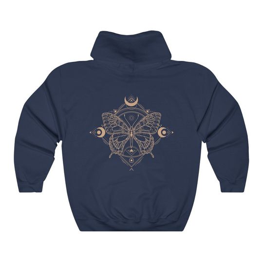 Mystical Butterfly Hoodie Dark Academia