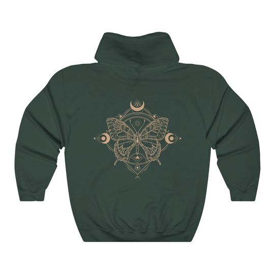Mystical Butterfly Hoodie Dark Academia