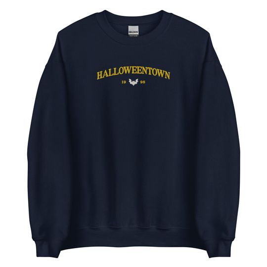 Halloweentown Sweatshirt, embroidered halloween party crewneck