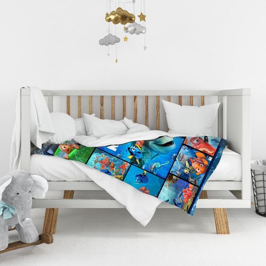 Finding Nemo Personalized Blanket, Finding Nemo Fleece Blanket, Finding Nemo Gifts, Finding Nemo Christmas Gifts, Fleece Blanket