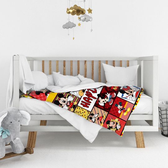 Personalized Mickey Mouse Blanket Mickey Blanket Mickey Mouse Birthday Gifts