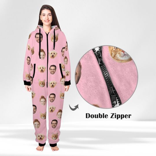 Custom Face Pajamas: Personalized Pet/Family Matching PJs