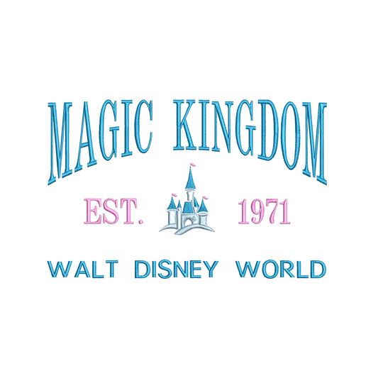 Magic Kingdom Machine Embroidery Design. Established 1971