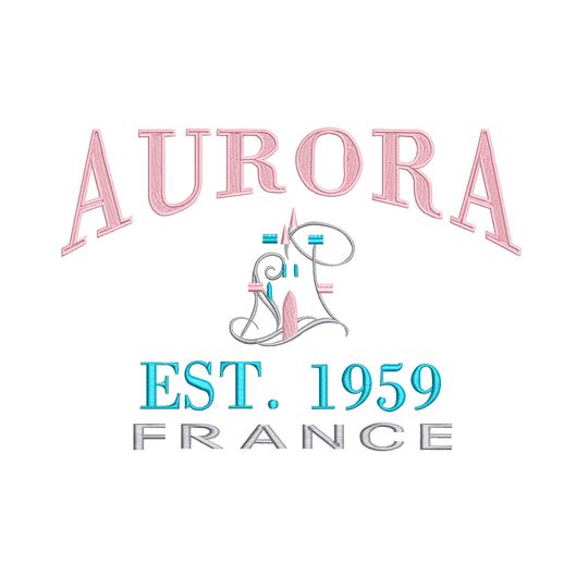 Sleeping Beauty Princess Aurora Embroidery. Established 1959.