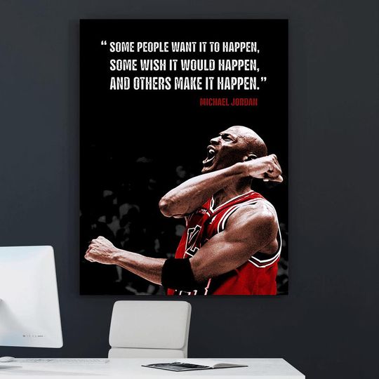 Basketball Wall Art Motivational Michael Jordan Poster