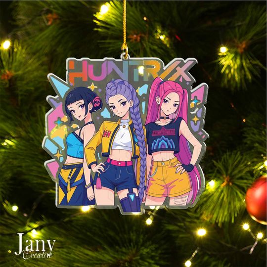 HUNTRIX Kpop Demon Hunter Ornament, Huntrix ornament  Acrylic Keepsake