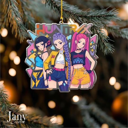HUNTRIX Kpop Demon Hunter Ornament, Huntrix ornament  Acrylic Keepsake