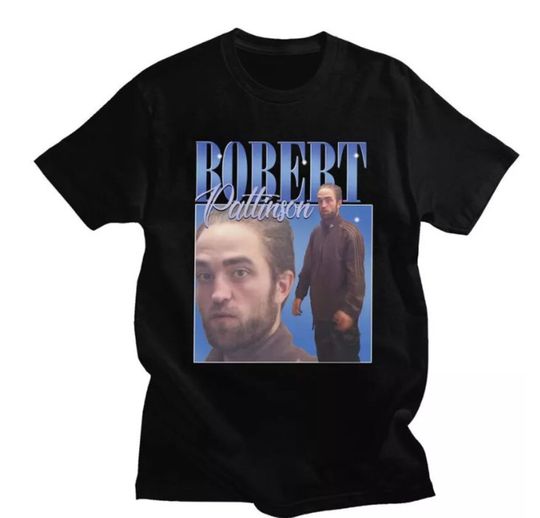 Robert Pattinson Standing Meme T Shirt Men Pre-shrunk Cotton Tee Tops Rob Tshirts
