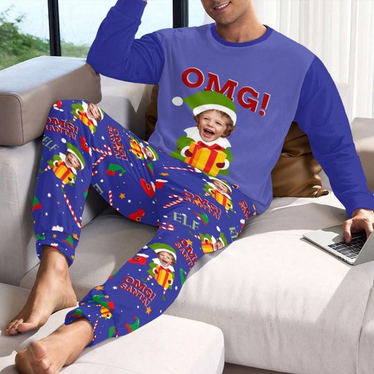 Custom Face Christmas Pajama Set: Personalized Elf Pajamas
