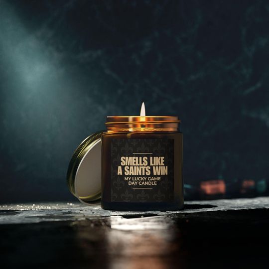 Saints Win Scented Candle  New Orleans Game Day