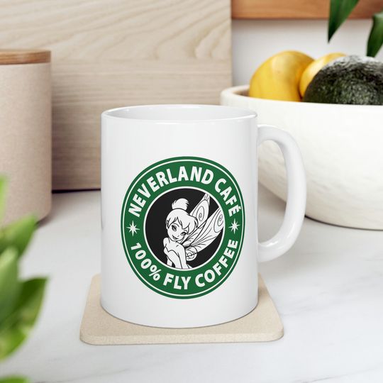 Neverland Tinker bell starbucks Funny Mug Disney fan gift her mugs