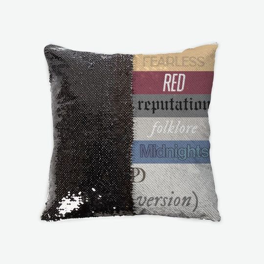 Taylor's Eras Sequin Reversible Pillow