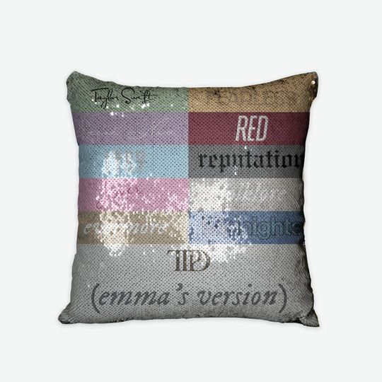 Taylor's Eras Sequin Reversible Pillow