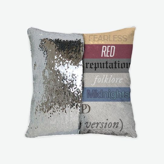Taylor's Eras Sequin Reversible Pillow