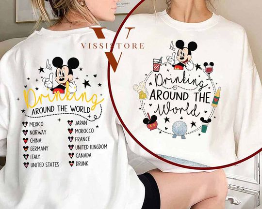 Drinking Around The World Shirt, Checklist Shirt