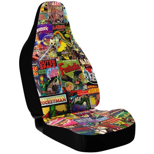 1950s Sci Fi Comic Art - Car Seat Covers