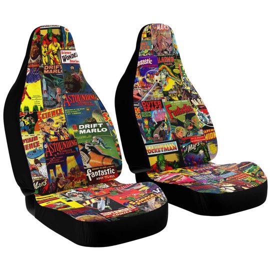 1950s Sci Fi Comic Art - Car Seat Covers