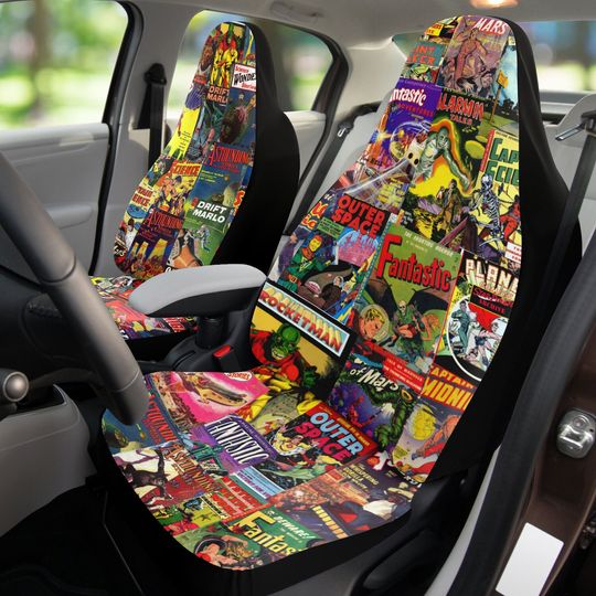 1950s Sci Fi Comic Art - Car Seat Covers