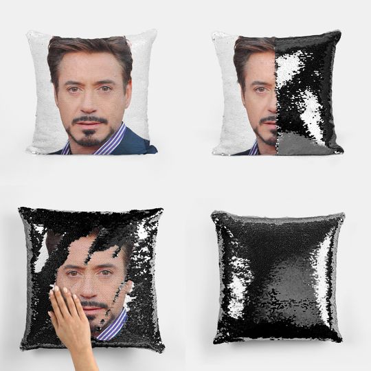 ROBERT DOWNEY JR. - Fan Sequin Pillowcase