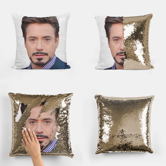 ROBERT DOWNEY JR. - Fan Sequin Pillowcase