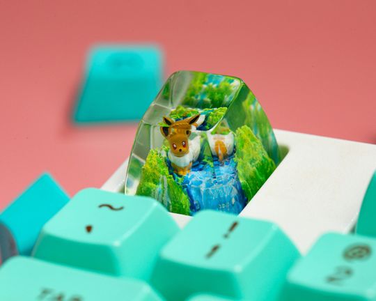 Evee PKM Keycaps, Spacebar Keycap, Keycap Set, Cute Keycap