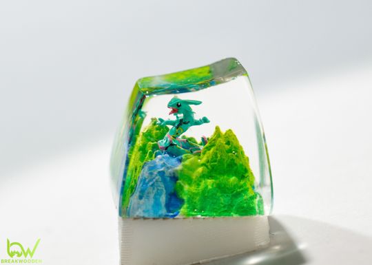 Rayquaza PKM Artisan Keycap, Spacebar Keycap, Keycap Set, Cute Keycap