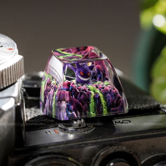 Gengar PKM Custom Artisan Keycap, Spacebar Keycap, Keycap Set, Cute Keycap