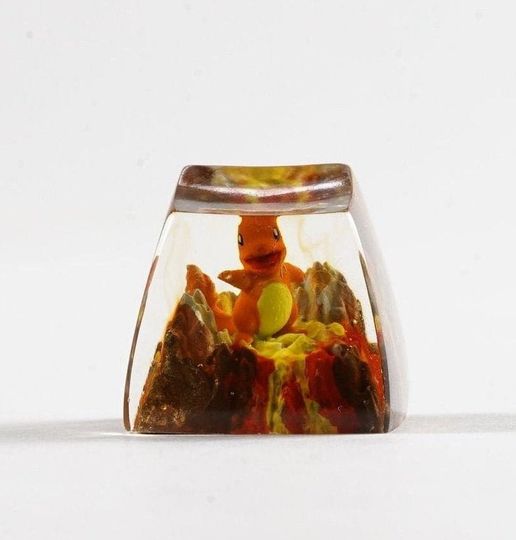 Charmander PKM Artisan Keycap, Spacebar Keycap, Keycap Set, Cute Keycap
