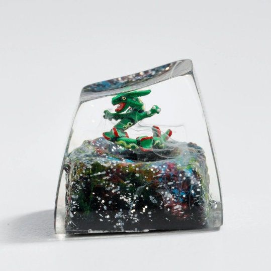 Rayquaza PKM Custom Artisan Keycap, Spacebar Keycap, Keycap Set, Cute Keycap
