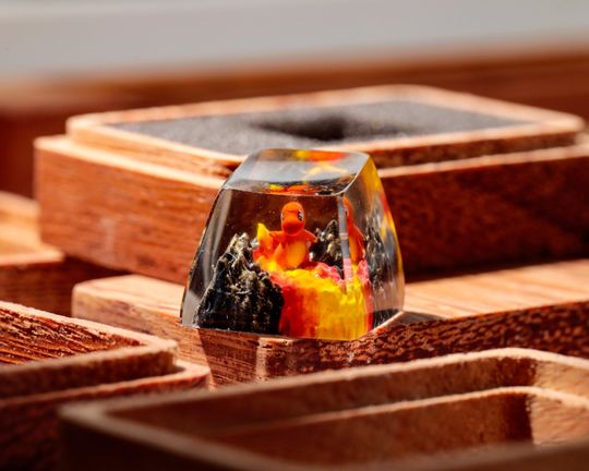 Charmander PKM Artisan Keycap, Spacebar Keycap, Keycap Set, Cute Keycap