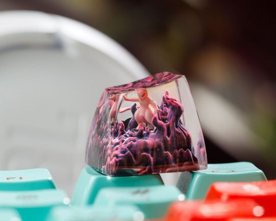 MEWTWO Artisan Keycap, Spacebar Keycap, Keycap Set, Cute Keycap