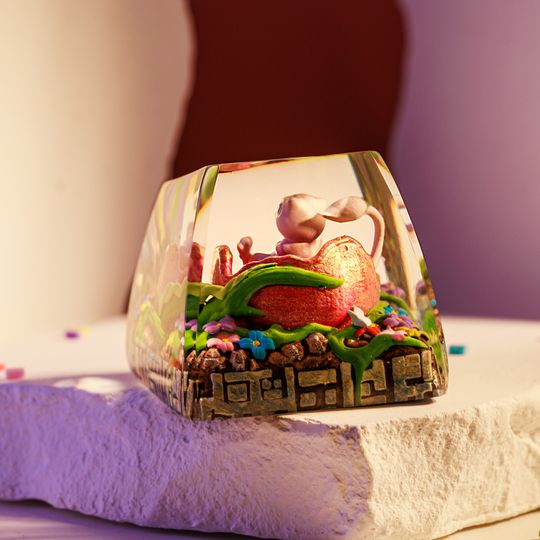 Custom MEW ANIME Artisan Keycap, Spacebar Keycap, Keycap Set, Cute Keycap