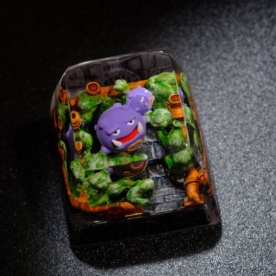WEEZING PKM Artisan Keycap, Spacebar Keycap, Keycap Set, Cute Keycap