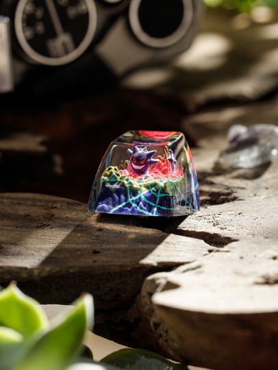 Gengar PKM Custom Artisan Keycap, Spacebar Keycap, Keycap Set, Cute Keycap
