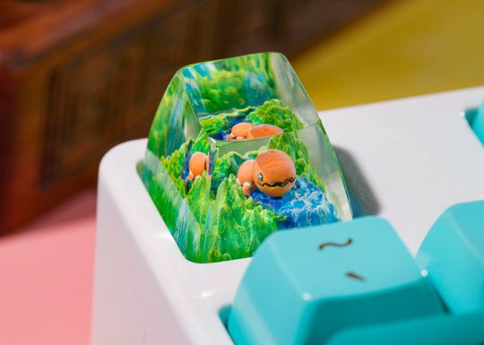 Raichu PKM Artisan Keycap, Spacebar Keycap, Keycap Set, Cute Keycap