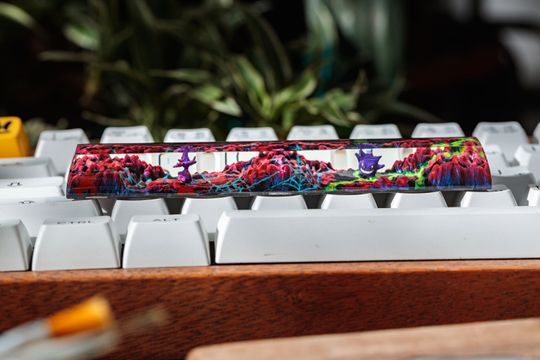 Gengar PKM Custom Artisan Keycap, Spacebar Keycap, Keycap Set, Cute Keycap
