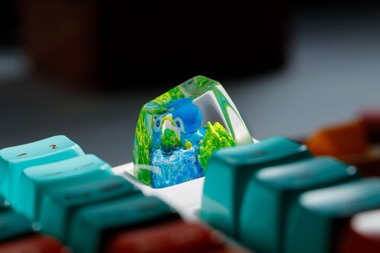 Piplup PKM Custom Artisan Keycap, Spacebar Keycap, Keycap Set, Cute Keycap