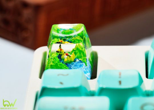 Ampharos PKM Artisan Keycap, Spacebar Keycap, Keycap Set, Cute Keycap