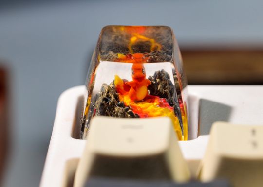 Charmander PKM Artisan Keycap, Spacebar Keycap, Keycap Set, Cute Keycap