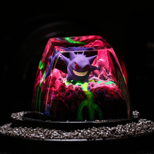 Gengar PKM Custom Artisan Keycap, Spacebar Keycap, Keycap Set, Cute Keycap