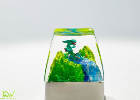 Rayquaza PKM Artisan Keycap, Spacebar Keycap, Keycap Set, Cute Keycap